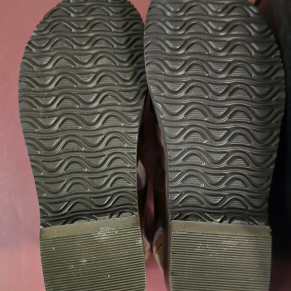 New Womens Brown Leather Strappy Sandals 6M 6.5M 7.5M - Picture 3 of 3